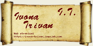 Ivona Trivan vizit kartica